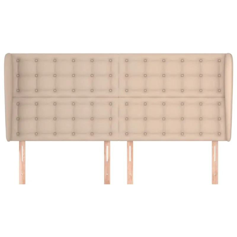 Galvūgalis su auselėmis, kapučino, 163x23x118/128cm,netikra oda