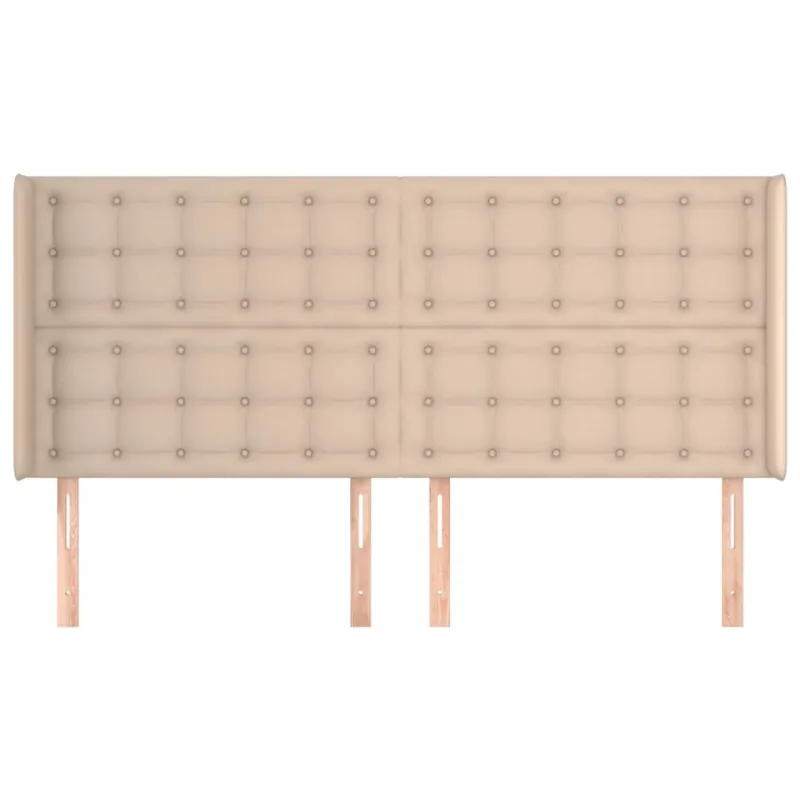 Galvūgalis su auselėmis, kapučino,163x16x118/128cm,dirbtinė oda