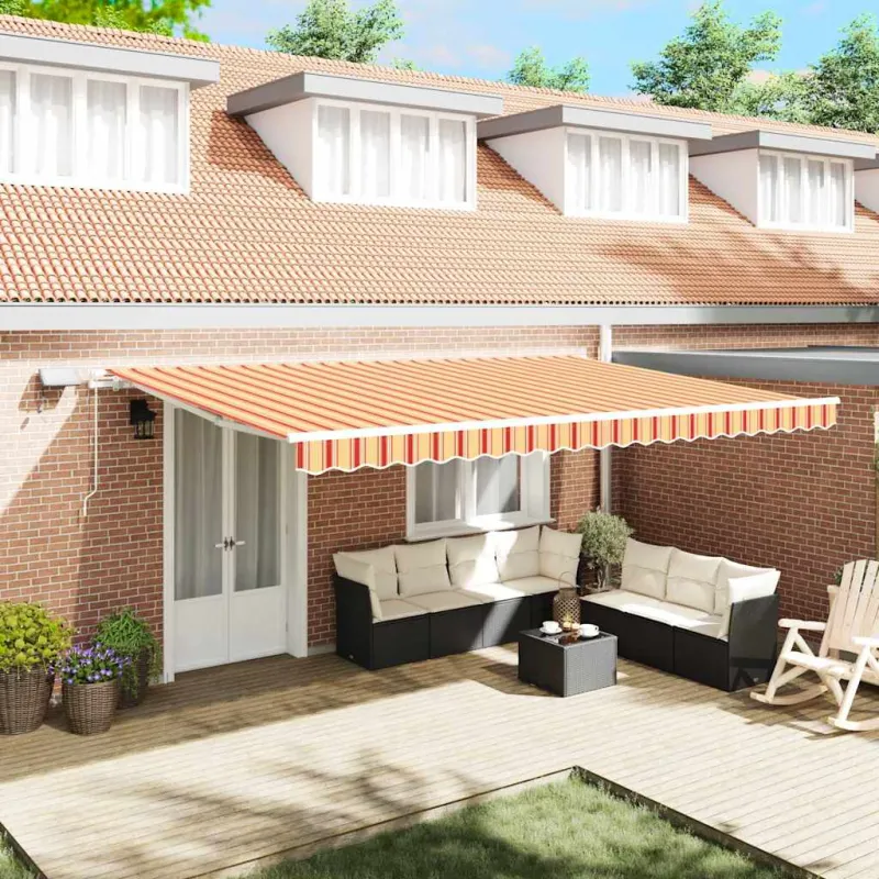 Ištraukiama markizė Geltona ir Oranžinė 500 × 350 cm