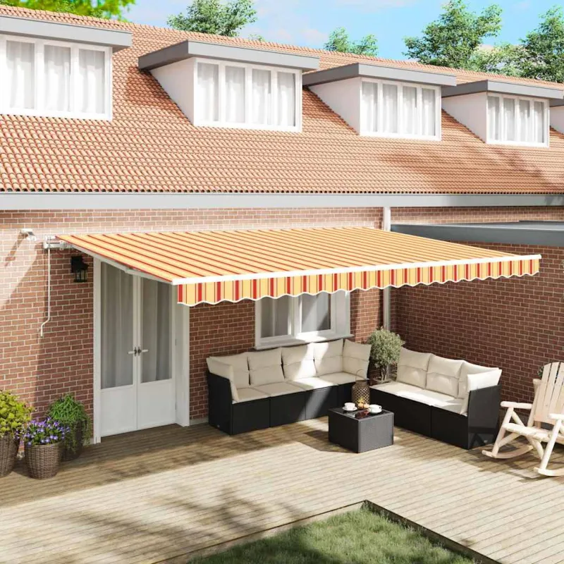 Ištraukiama markizė Geltona ir Oranžinė 500 × 350 cm