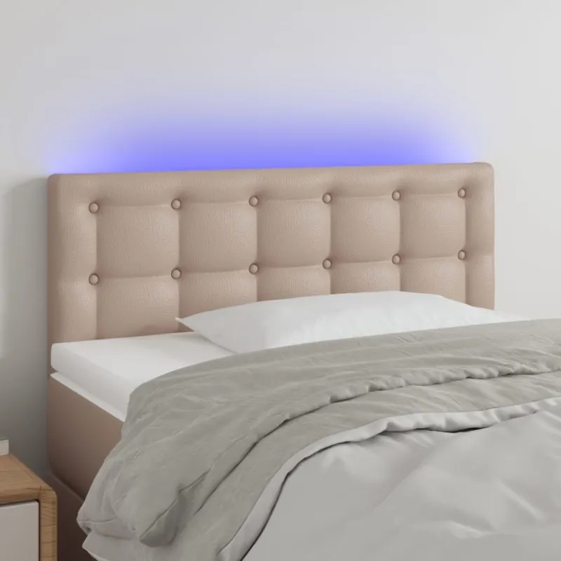 Galvūgalis su LED, kapučino spalvos, 100x5x78/88cm