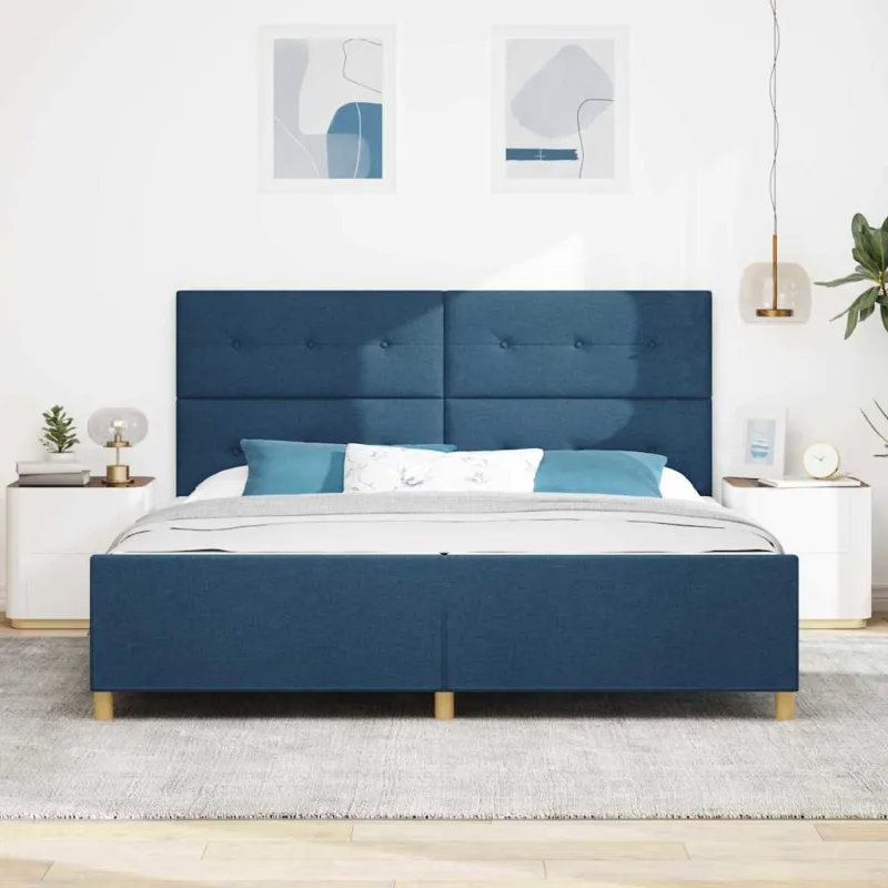 Lovos rėmas su galvūgalio Mėlyna 200 x 200 cm audinys