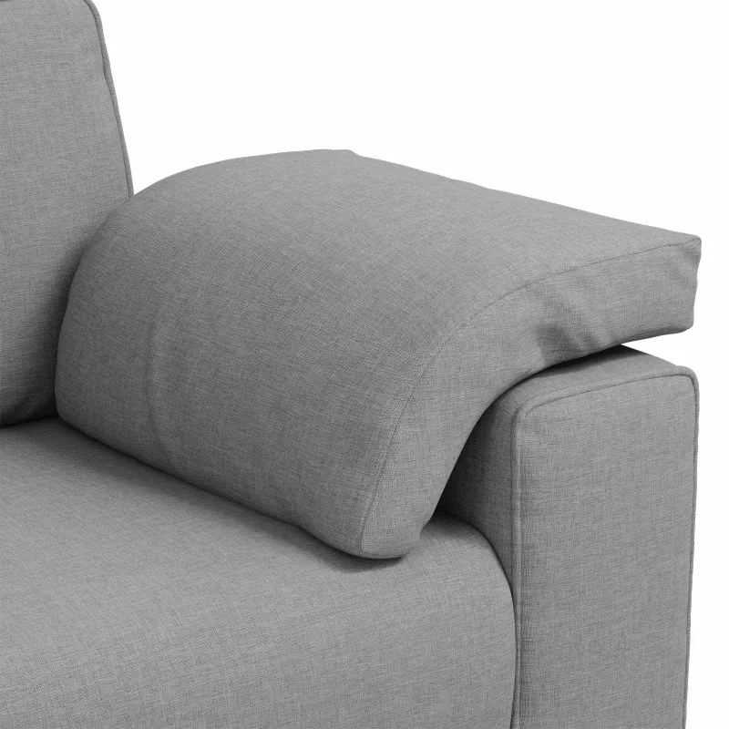 Sofa 2 pcs Debesų pilka 219 x 80 x 82 cm audinys