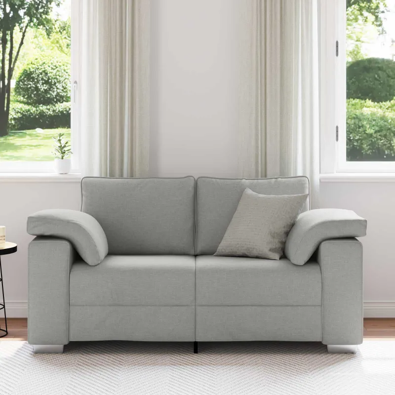 Dvivietė sofa Debesų pilka 160 cm audinys