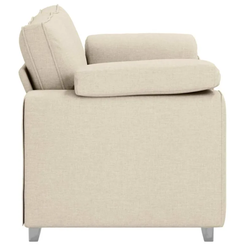 Dvitaškė sofa Smėlio 160 cm Lino mišinio audinys