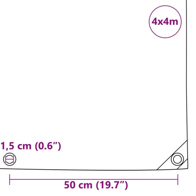 Tentinis audinys 650g / m² Smėlio 4 x 4 m Drobė su PVC danga