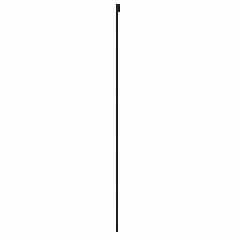 Stumdomos durys, juodos, 90x205cm, grūdintas stiklas/aliuminis