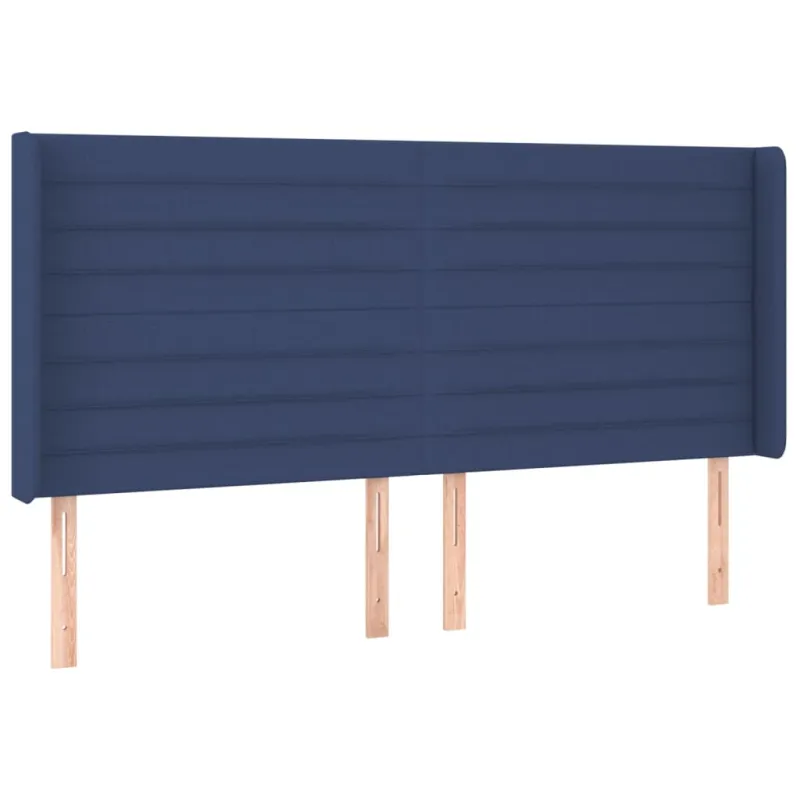 Galvūgalis su LED, mėlynos spalvos, 183x16x118/128cm, audinys