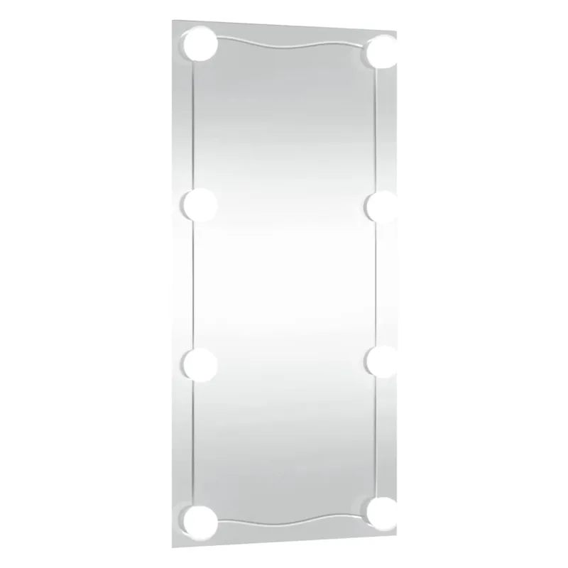 Sieninis veidrodis su LED lemputėmis, 30x60cm, stiklas