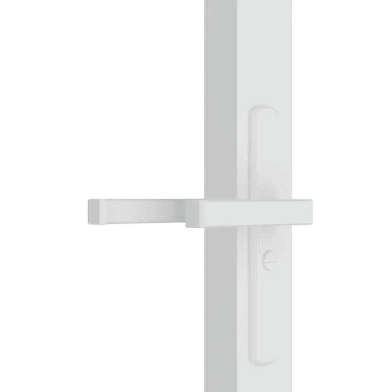 Vidaus durys, baltos, 76x201,5cm, ESG stiklas ir aliuminis