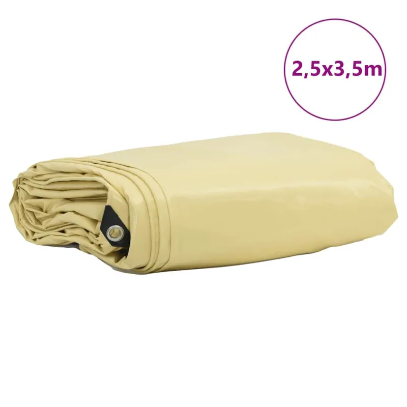 Tentinis audinys 650g / m² Smėlio 2,5 x 3,5 m Drobė su PVC danga