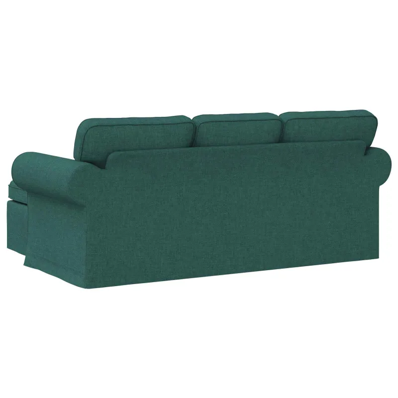 Sofa Tamsiai žalia 195 x 138 x 80 cm audinys
