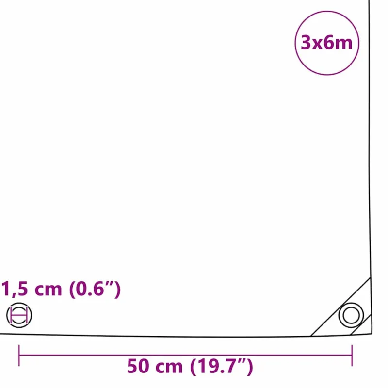 Tentinis audinys 650g / m² Smėlio 3 x 6 m Drobė su PVC danga