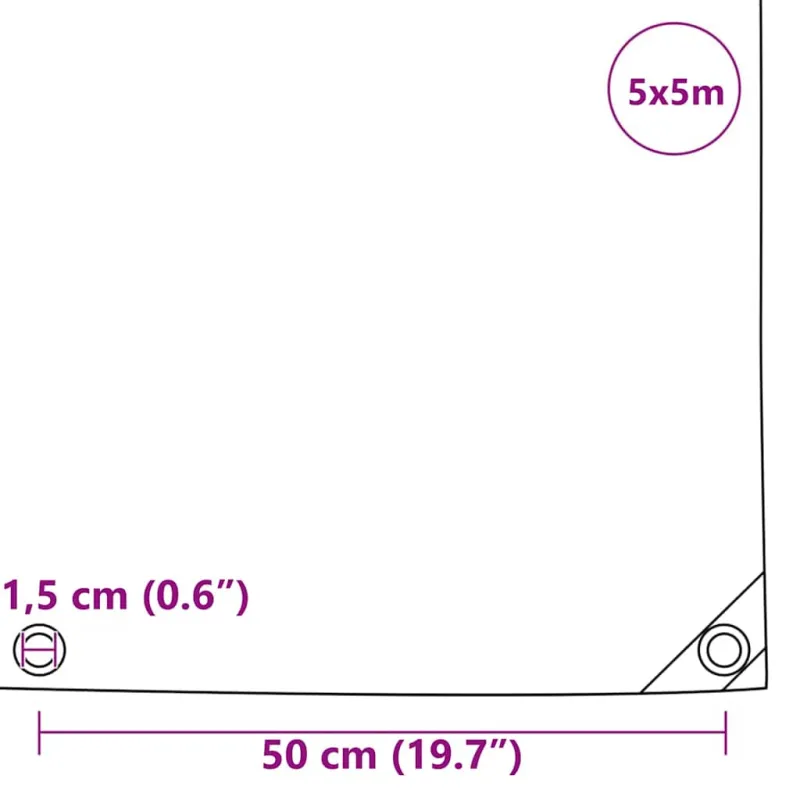 Tentinis audinys 650g / m² Smėlio 5 x 5 m Drobė su PVC danga