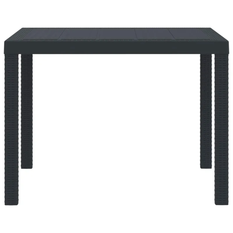 Sodo stalas Antracitas 100 x 100 x 73 cm poliratanas