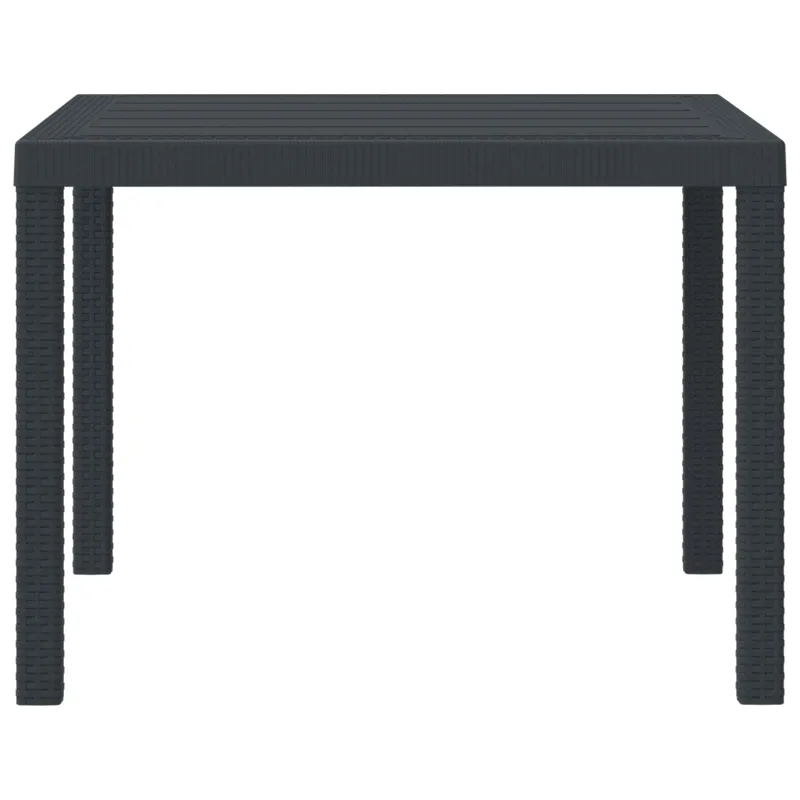 Sodo stalas Antracitas 100 x 100 x 73 cm poliratanas