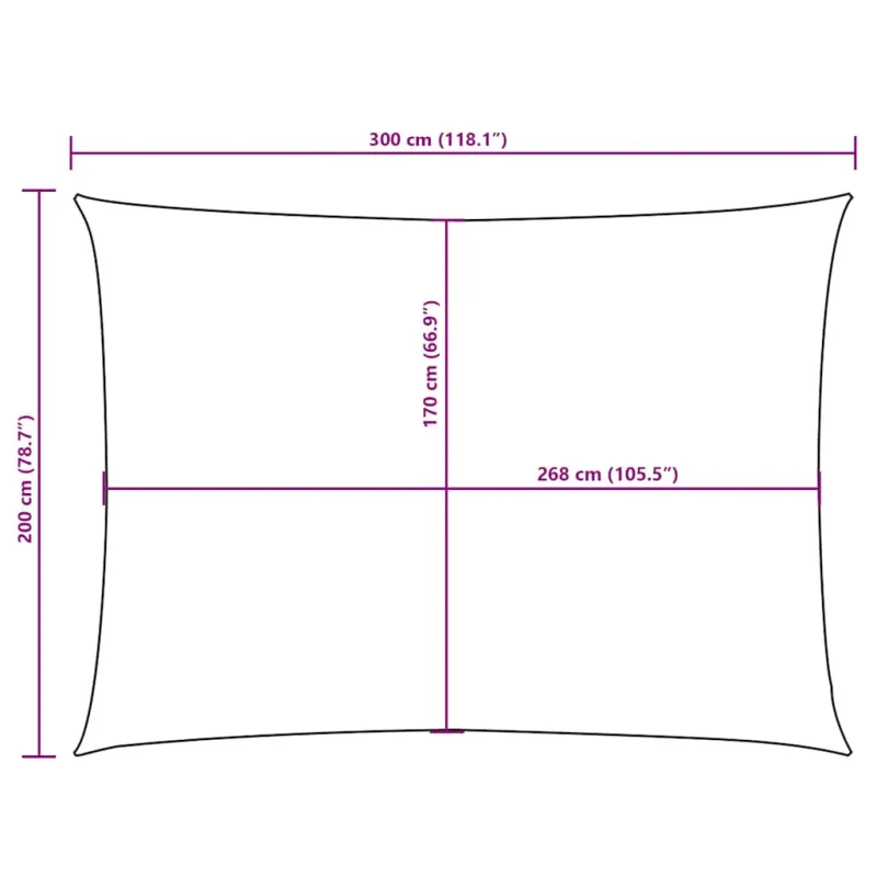 Burė nuo saulės, mėlyna, 2x3m, oksfordo audinys, stačiakampė