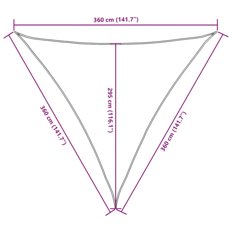 Tentas nuo saulės, juoda, oksfordo audinys, 3,6x3,6x3,6m