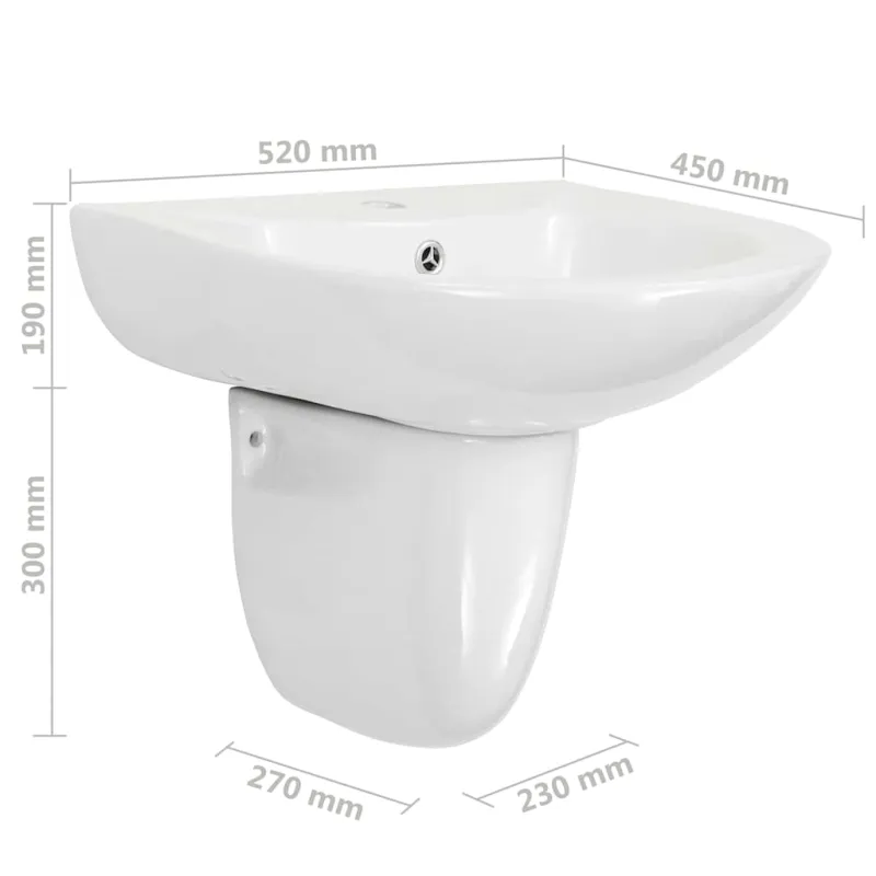 Kriauklė Balta 52 x 45 x 49 cm Lakuota keramika
