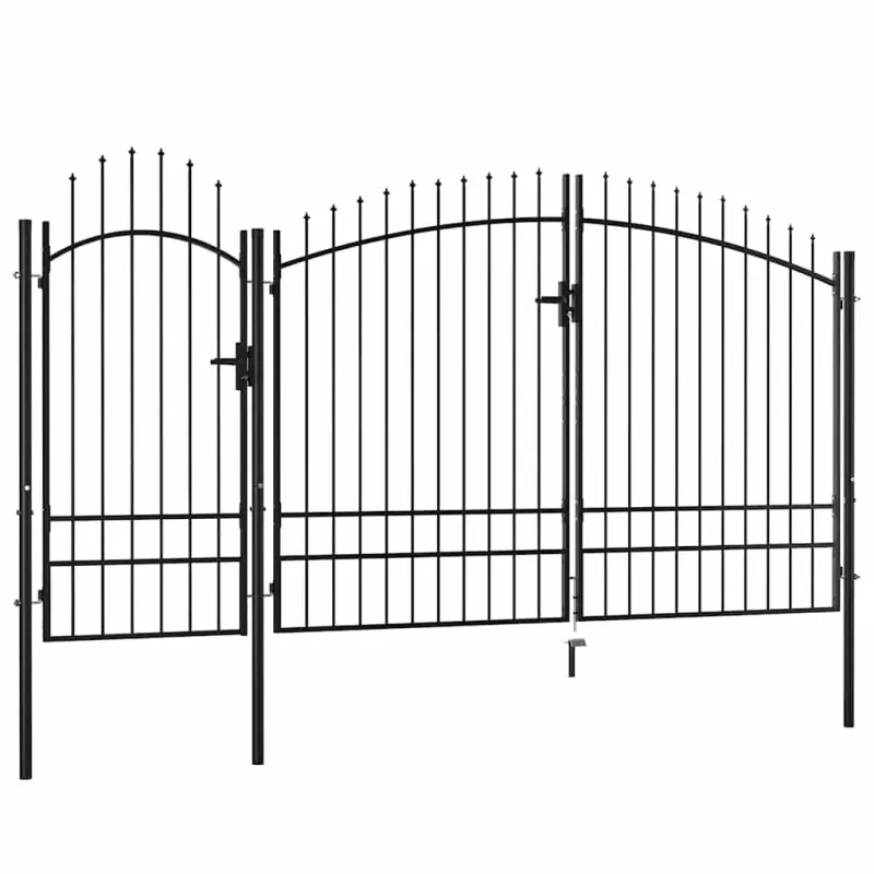 Sodo vartai Woerden, plienas, 1,95x4 m, juodi