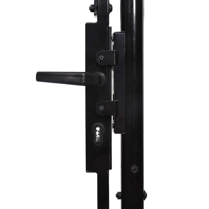 Sodo vartai Woerden, plienas, 1,95x4 m, juodi