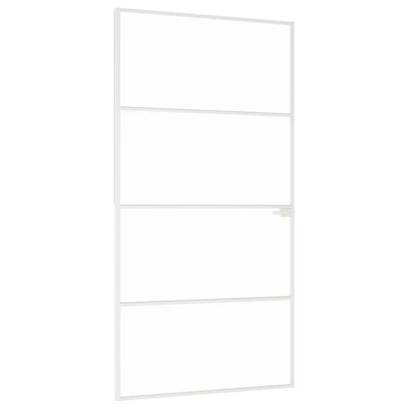 Vidaus durys, baltos, 102x201,5cm, grūdintas stiklas/aliuminis