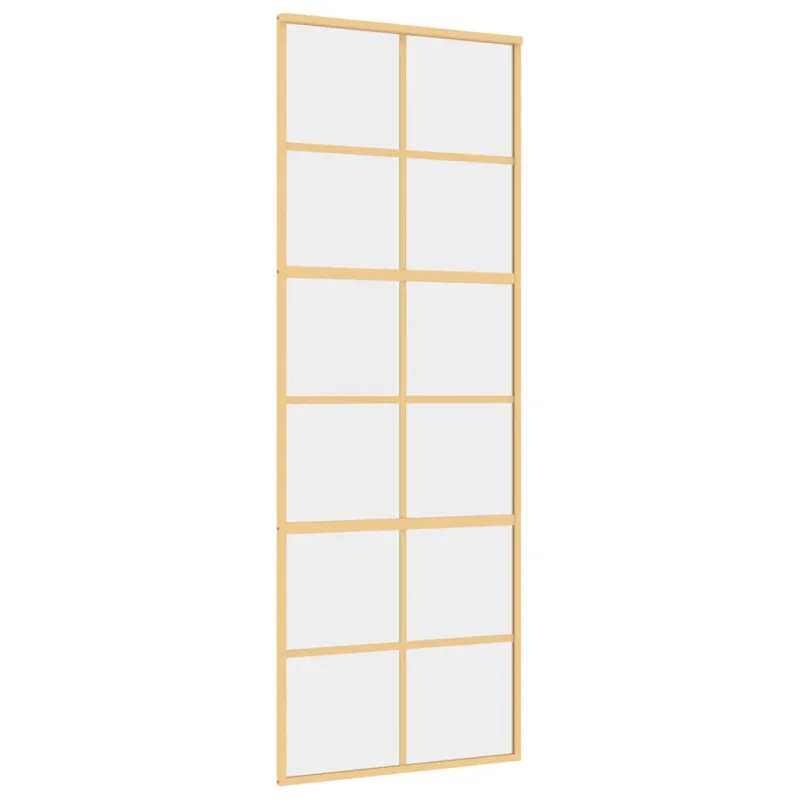 Stumdomos durys, auksinės, 76x205cm, ESG stiklas ir aliuminis