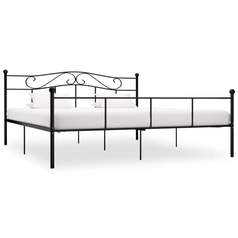 Lovos rėmas, juodos spalvos, 200x200cm, metalas