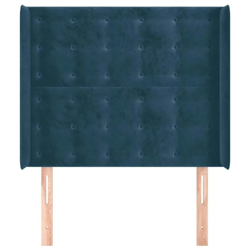 Galvūgalis su auselėmis,tamsiai mėlynos,83x16x118/128cm,aksomas