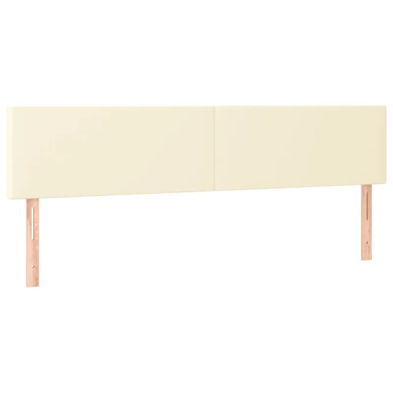 Galvūgalis su LED, kreminės spalvos,160x5x78/88cm, dirbtinė oda