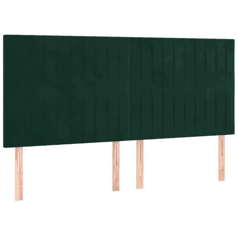 Lova su spyruoklėmis ir čiužiniu, žalia, 180x200 cm, aksomas