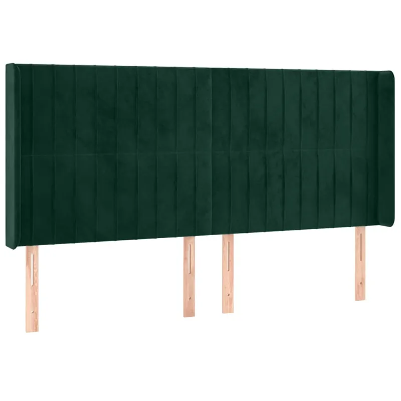Lova su spyruoklėmis/čiužiniu/LED, žalia, 200x200cm, aksomas