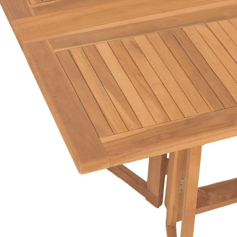 Sodo valgomojo komplektas 7 pcs Ruda Kieto teka medžio