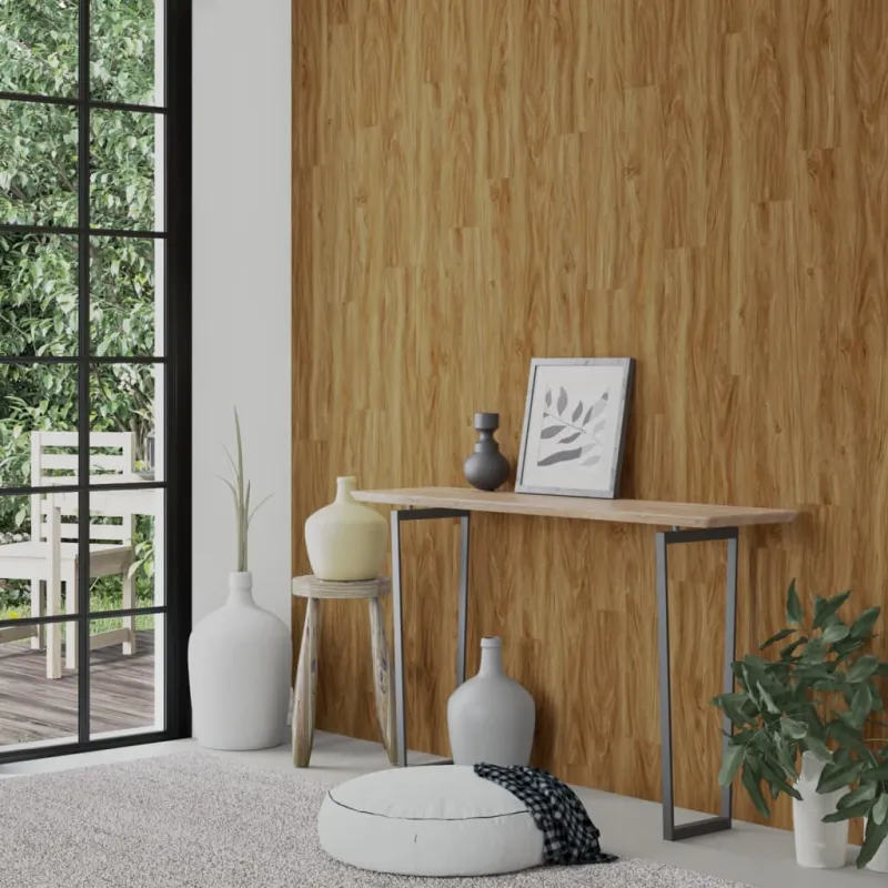 Sienų plokštės, rudos, 4,12 m², PVC, medienos imitacijos