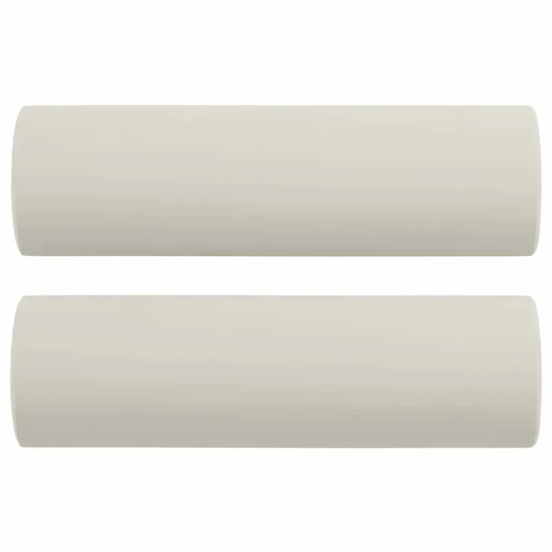 Dvivietė sofa su pagalvėlėmis, kreminės spalvos, 140cm, aksomas