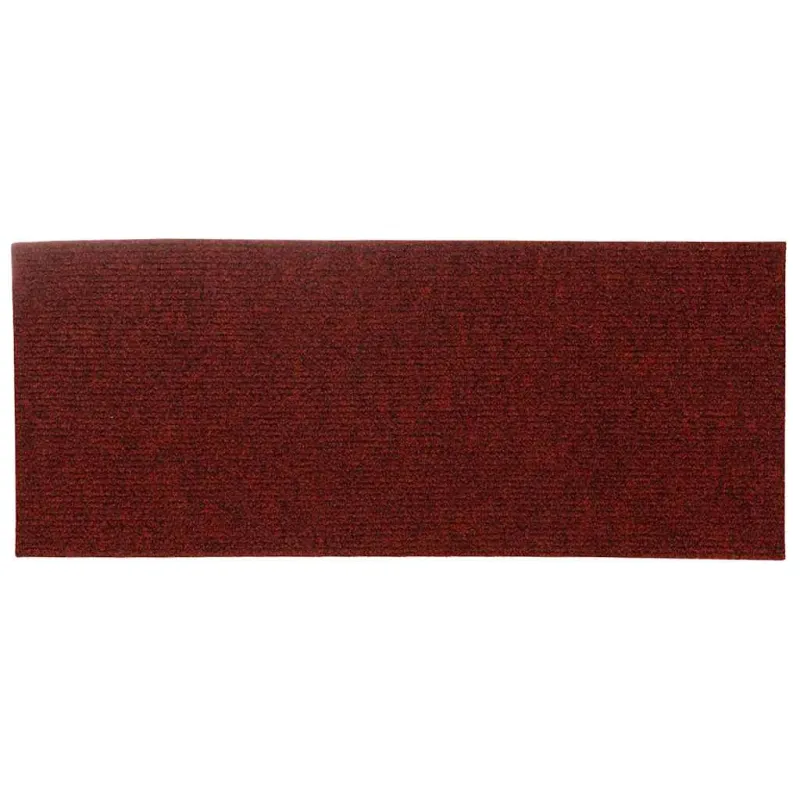 Laiptų kilimėliai, lipnūs, 15 vnt., 60x25 cm, bordo raudoni, stačiakampiai