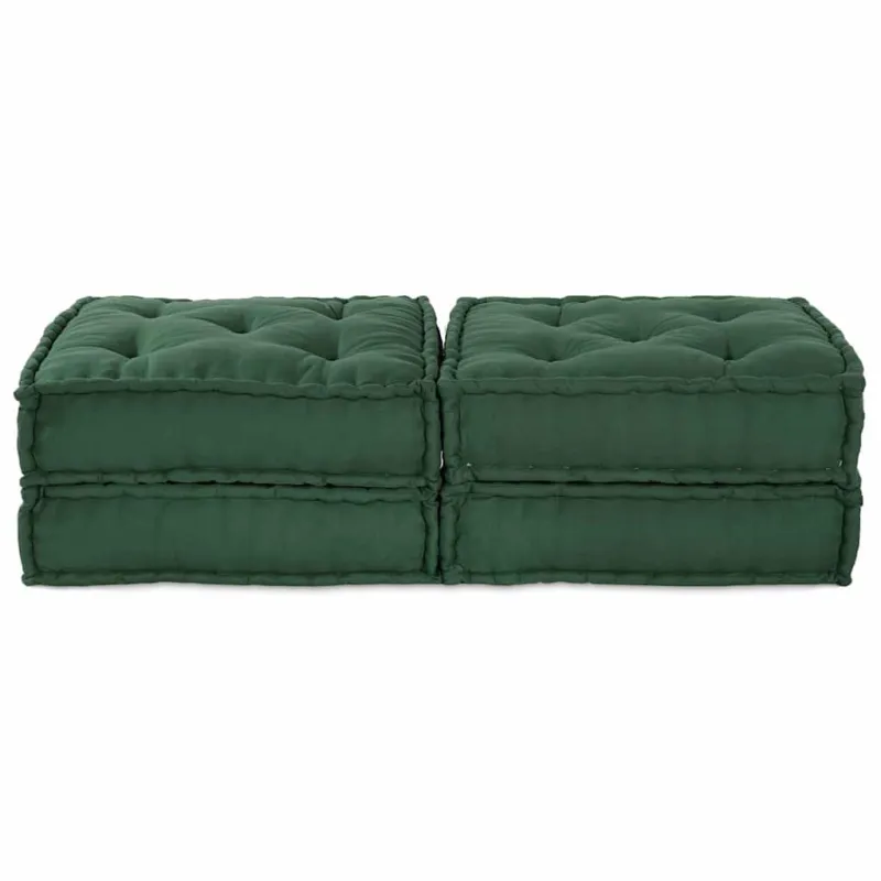 Modulinė sofa 2 pcs Žalia 140 x 70 x 36 cm Audinys