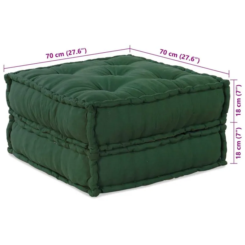 Modulinė sofa 2 pcs Žalia 140 x 70 x 36 cm Audinys