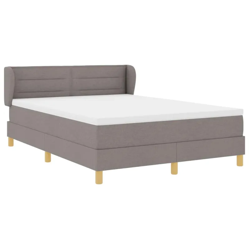 Kiemas lova su čiužiniu Taupe 140 x 190 cm audinys