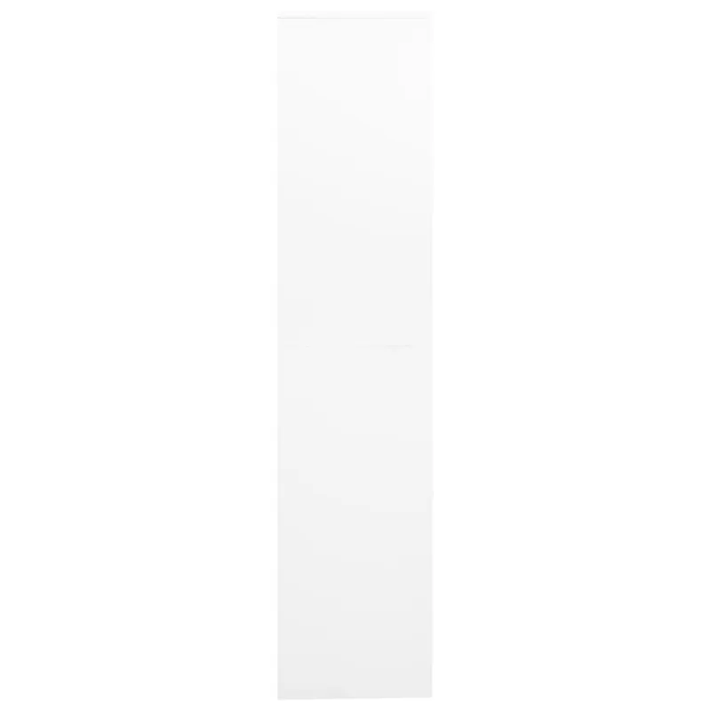 Biuro spintelė, balta, 90x40x180cm, plienas/grūdintas stiklas