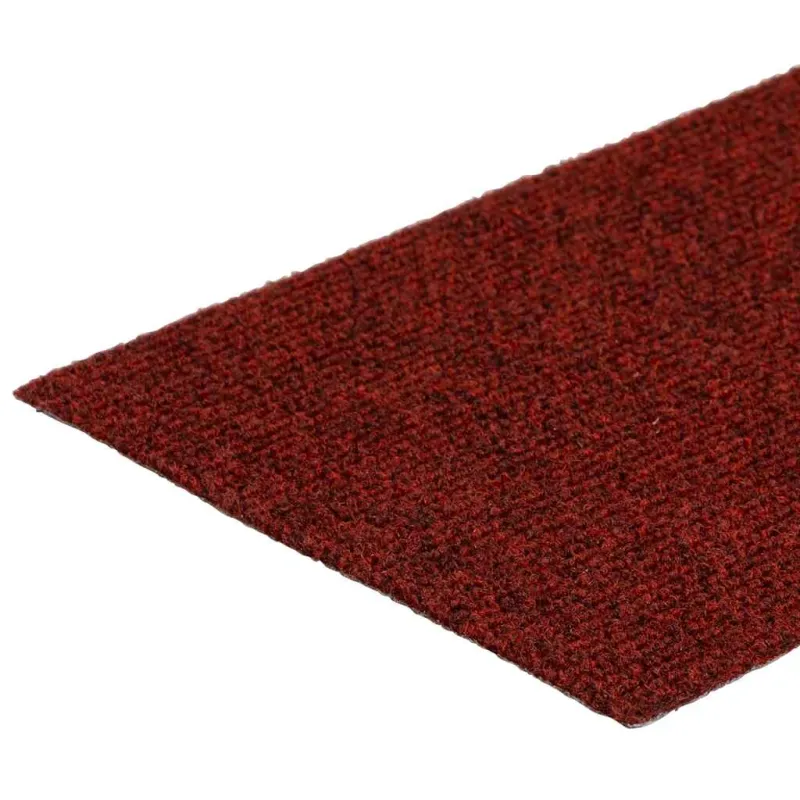 Laiptų kilimėliai, lipnūs, 30 vnt., 60x25 cm, bordo raudoni, stačiakampiai