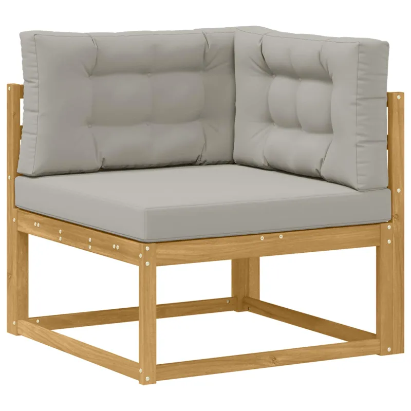 Lauko sofos komplektas 8 pcs Balta ir šviesiai pilka