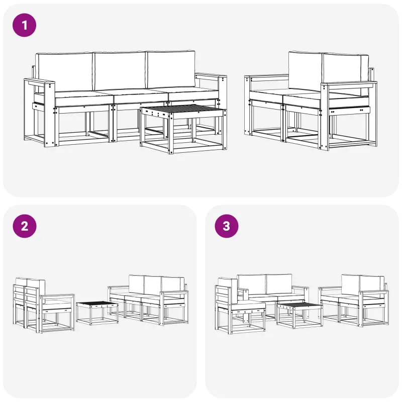 Lauko sofos komplektas 6 pcs