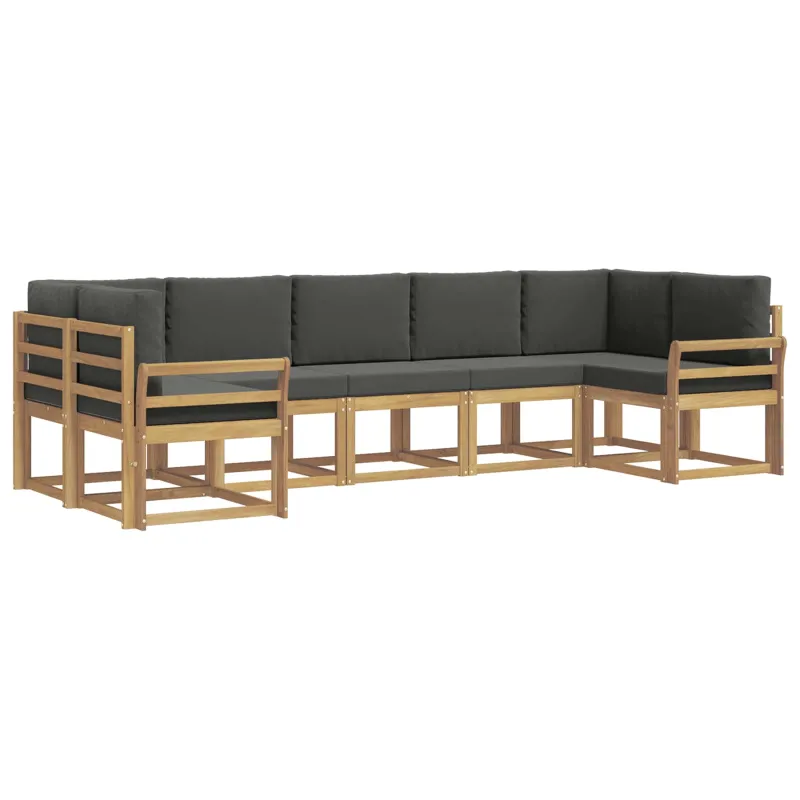 Lauko sofos komplektas su pagalve 7 pcs Balta ir antracito