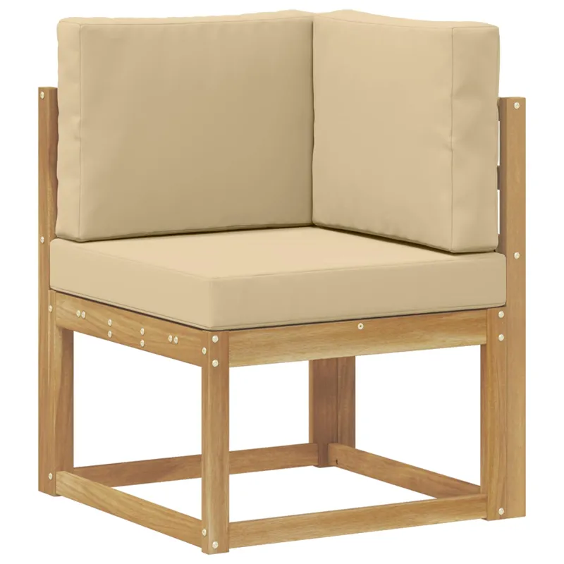 Lauko sofos komplektas su pagalve 9 pcs Balta ir kreminė