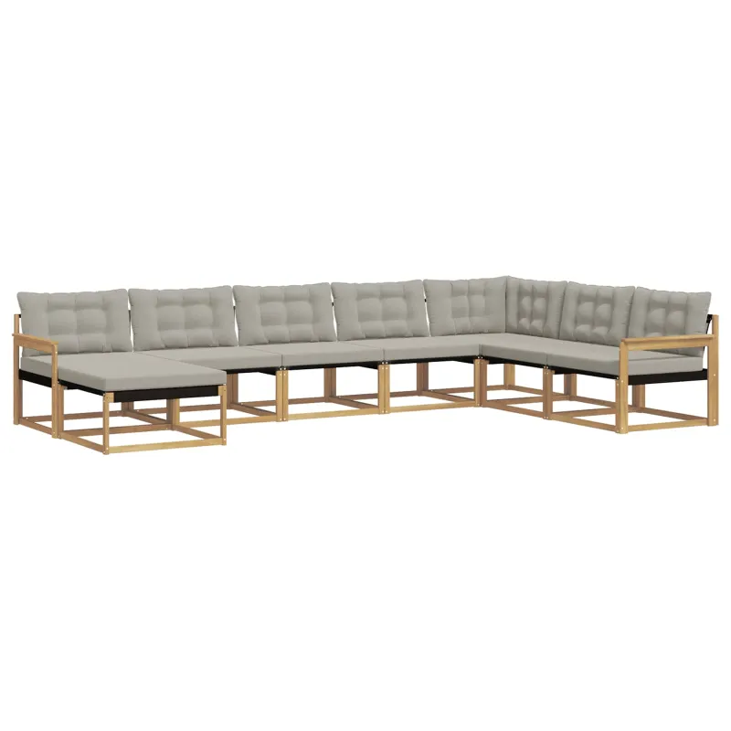 Lauko sofos komplektas 8 pcs Kietos akacijos mediena