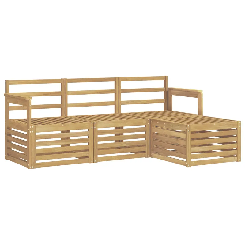 Lauko sofos komplektas 4 pcs Balta 189,5 x 122,5 x 73 cm