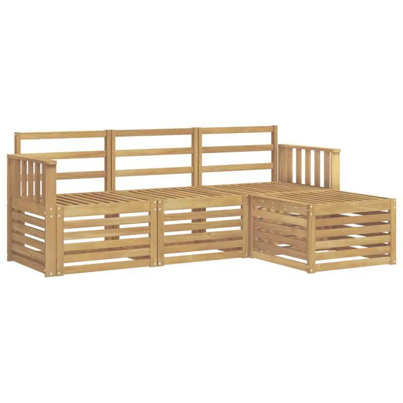 Lauko sofos komplektas 4 pcs Balta 189,5 x 122,5 x 73 cm