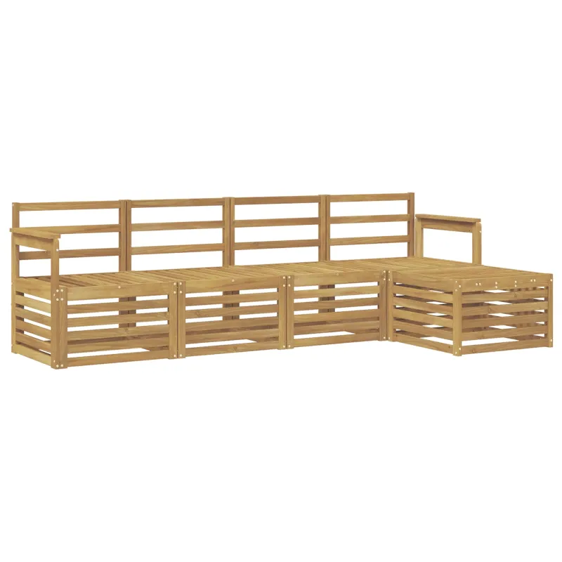 Lauko sofos komplektas 5 pcs Balta 249 x 122,5 x 73 cm