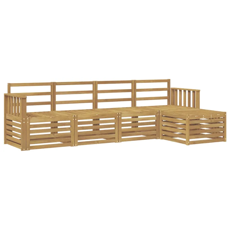 Lauko sofos komplektas 5 pcs Balta 249 x 122,5 x 73 cm